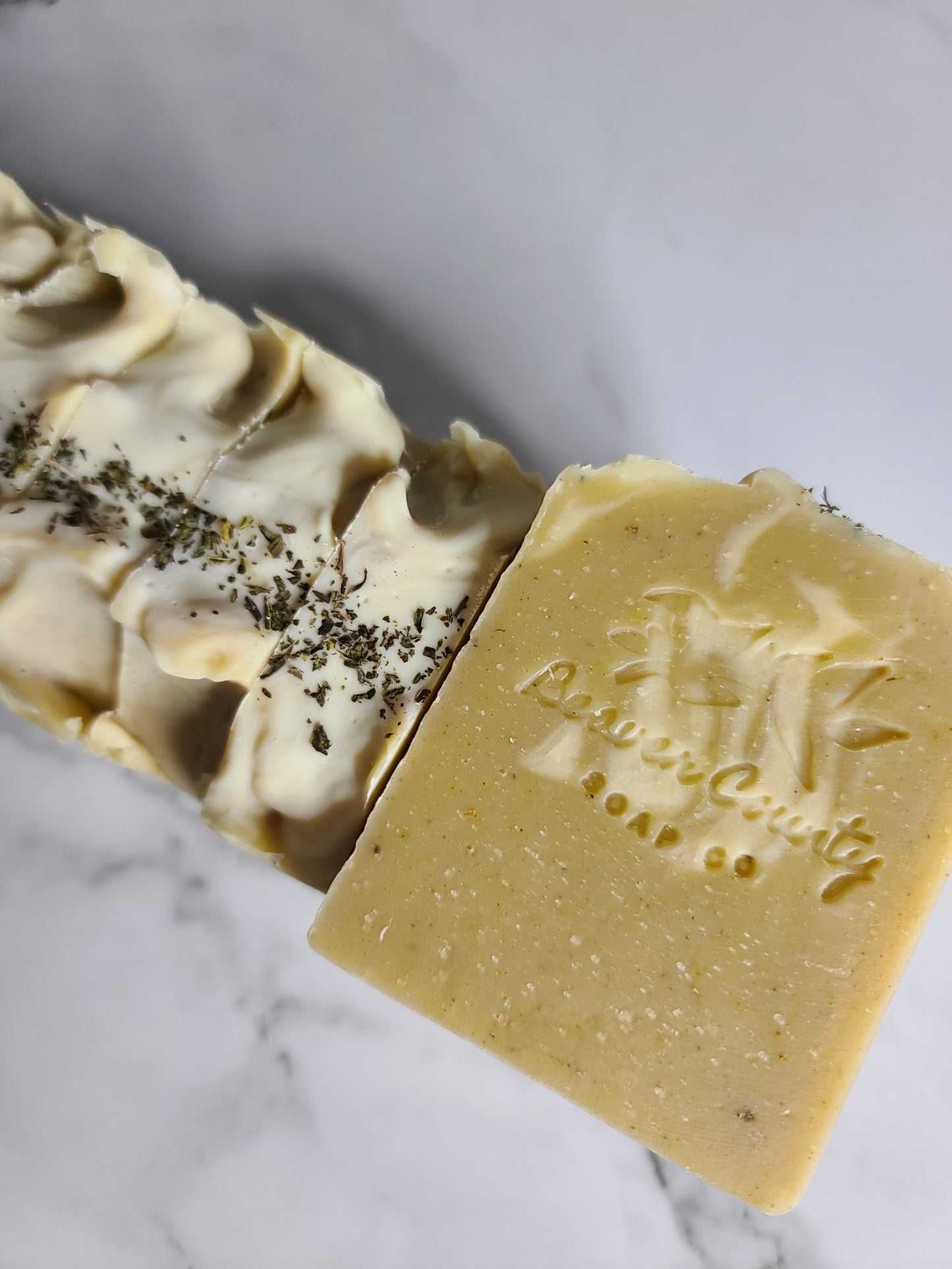 Chamomile Mint Tea Raw Goat's Milk Soap