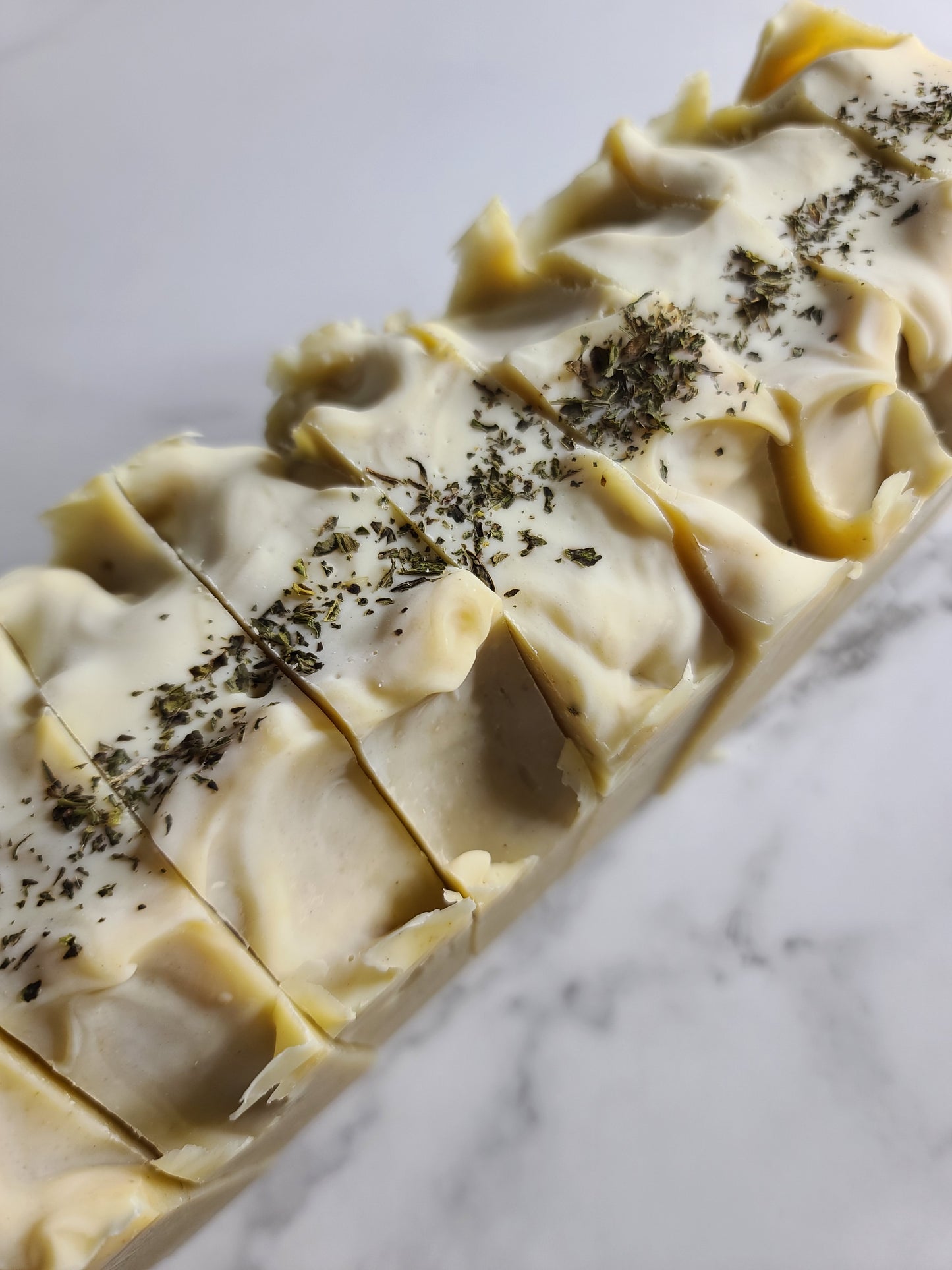 Chamomile Mint Tea Raw Goat's Milk Soap