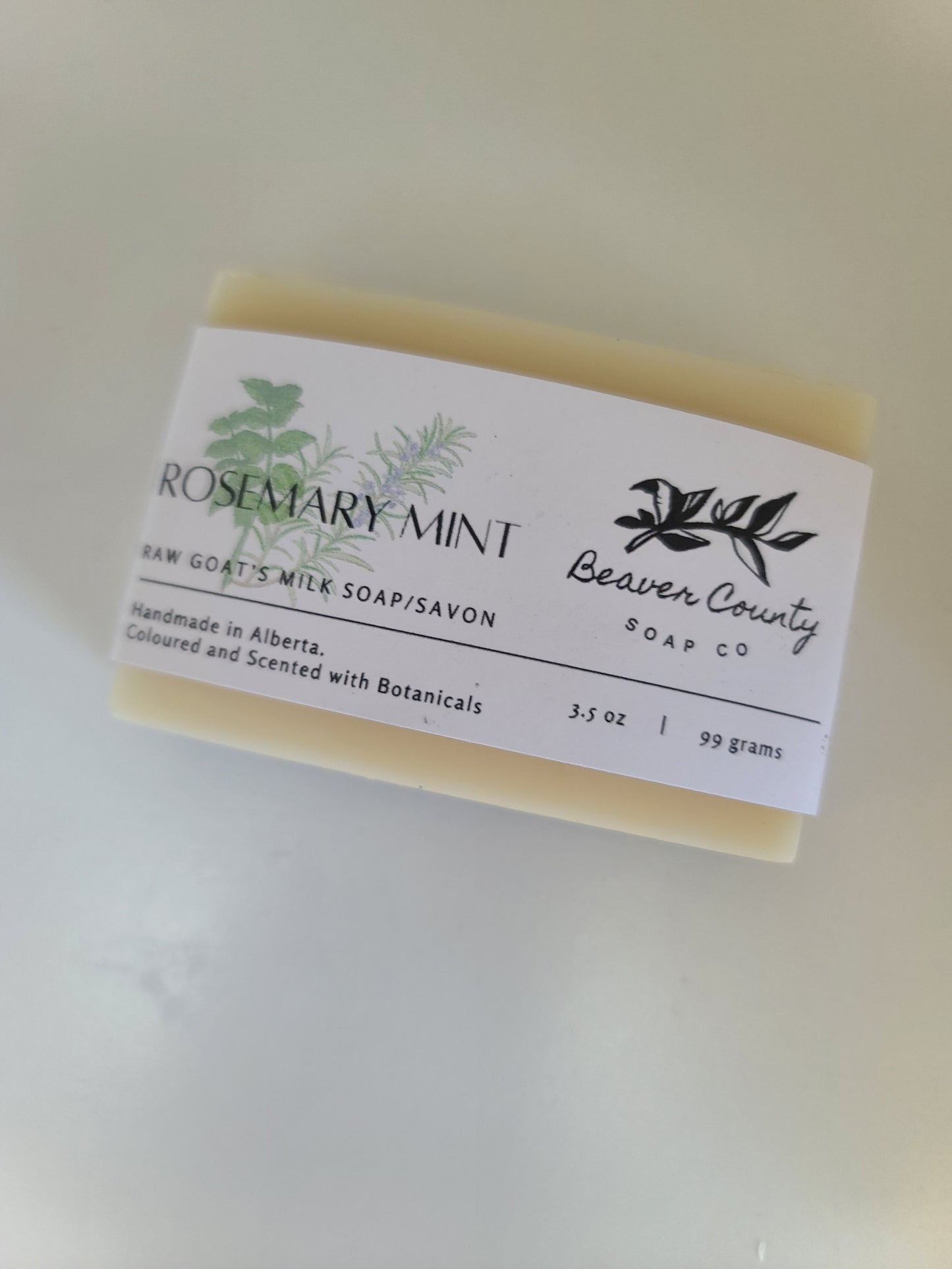 Rosemary, Lemongrass, Peppermint with Aloe Raw Goat's Milk Soap