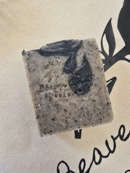 Triple Butter Black Pirate Coffee Co. Scrub Raw Goat's Milk Soap