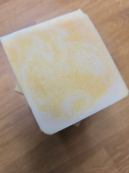 Turmeric, Lime, Mint Raw Goat's Milk Soap
