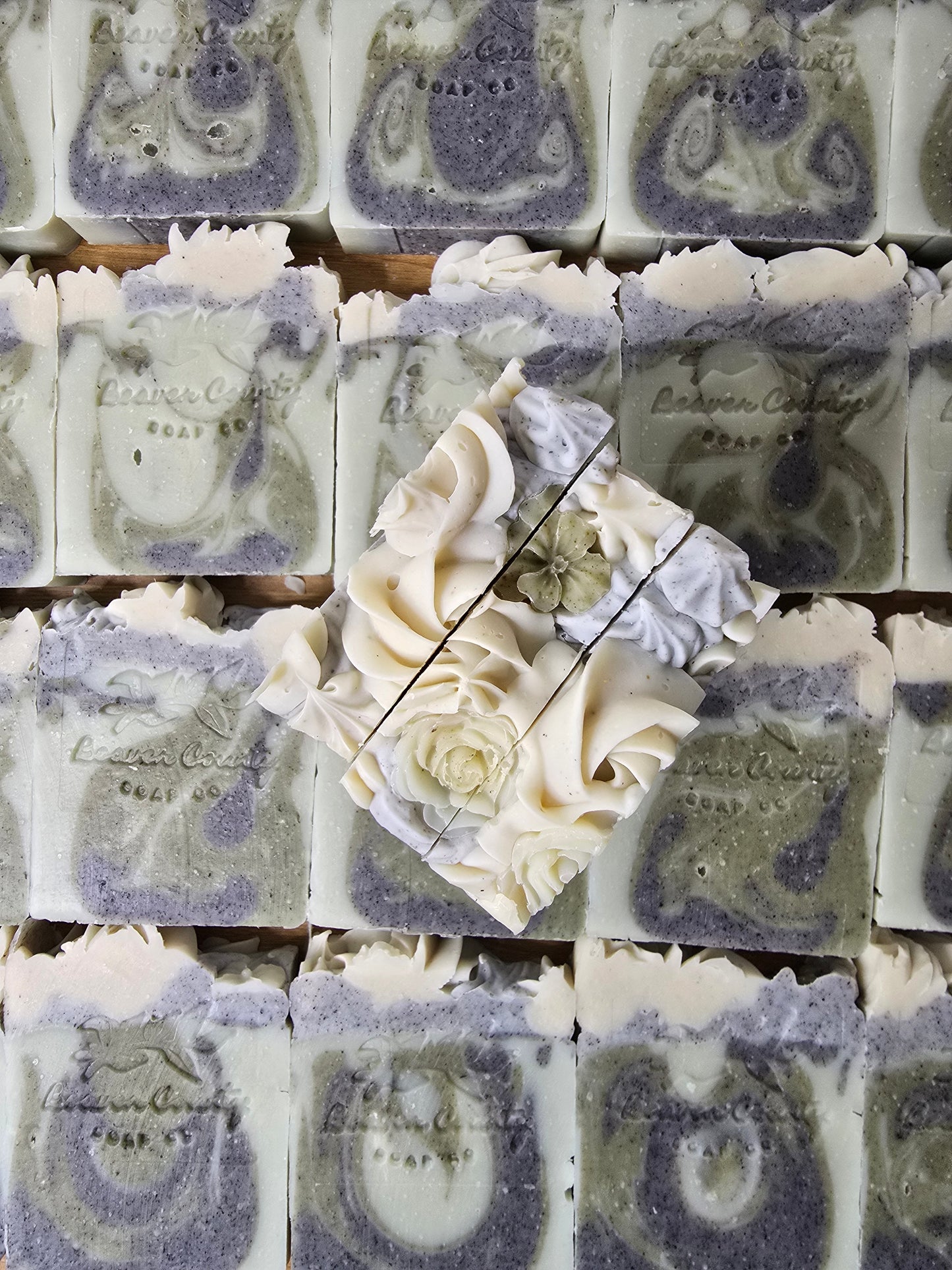 Lavender & Peppermint Raw Goat's Milk Soap