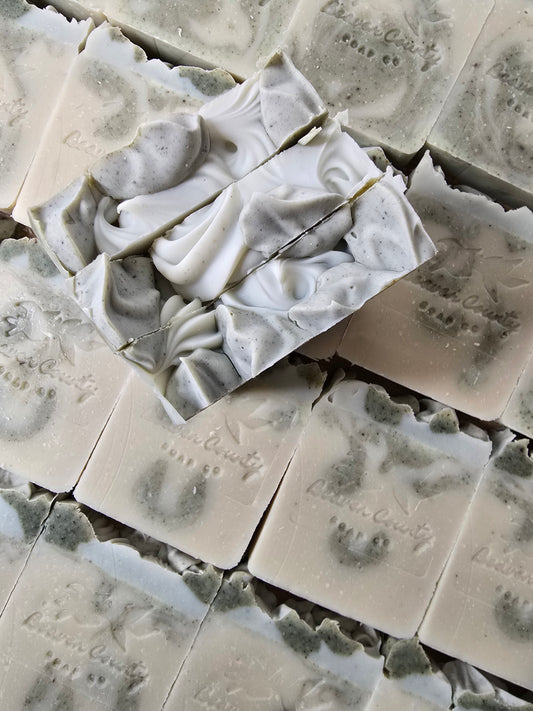 Basil, Lime, and Fir Raw Goat's Milk Soap