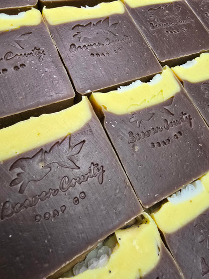 Vanilla & Peppermint Pumpkin Purée Raw Goat's Milk Soap