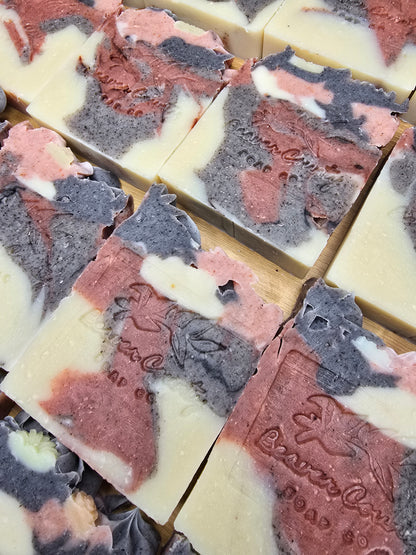 Triple Butter Lavender, Ylang Ylang, Geranium Raw Goat's Milk Soap