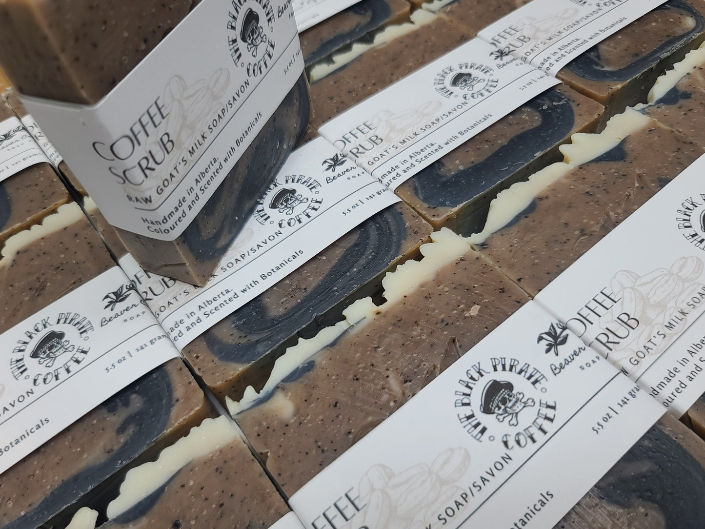 Black Pirate Coffee Co. Scrub Raw Goat's Milk Soap