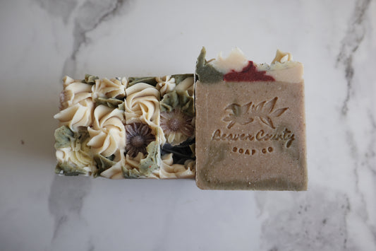 Basil, Lime, and Fir Raw Goat's Milk Soap